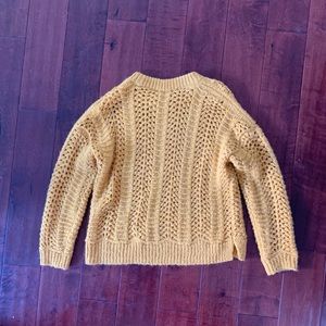 MADEWELL Yelloww Crochet sweater | SMALL